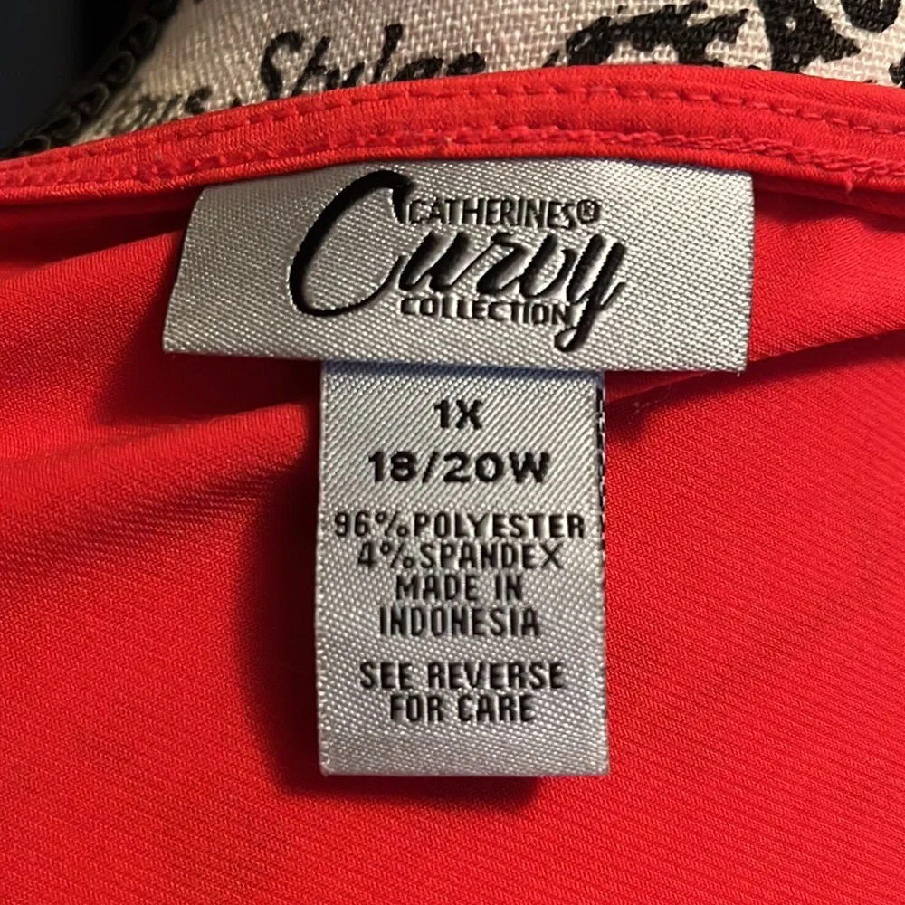 Comfortable Orange/Red Flutter Top - Picture 2 of 4